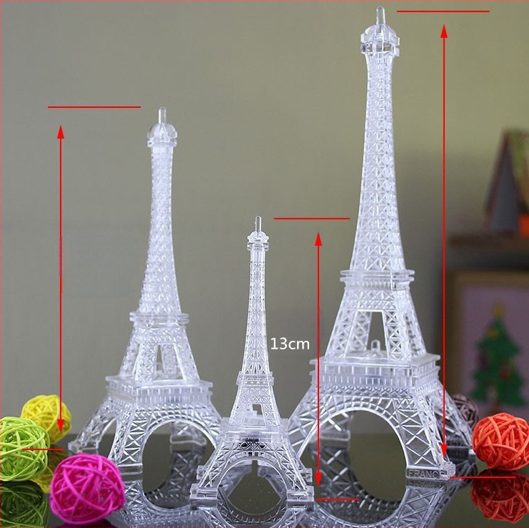 Eifelio bokšto LED naktinė lemputė - plastinė ugdymo žaislas vaikams nuo 7 iki 12 mėnesių, regos ir judėjimo gebėjimų lavinimas