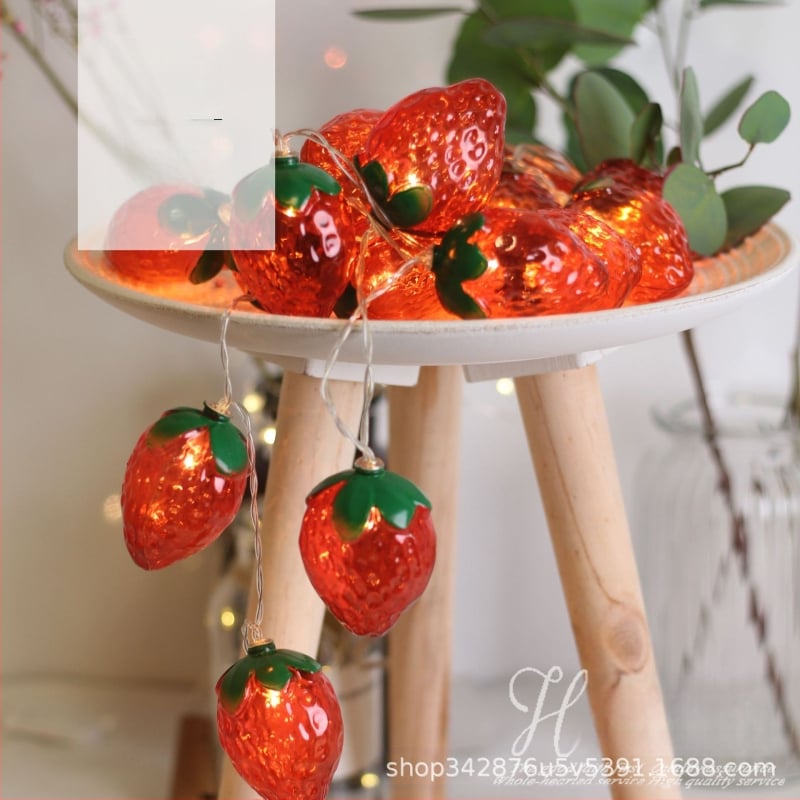 LED нишкова светлина с ягодова форма за Коледа — декоративна за снимки, 20 LED, 3V, IP44, светимост 2000 лм, захранване: батерийна кутия