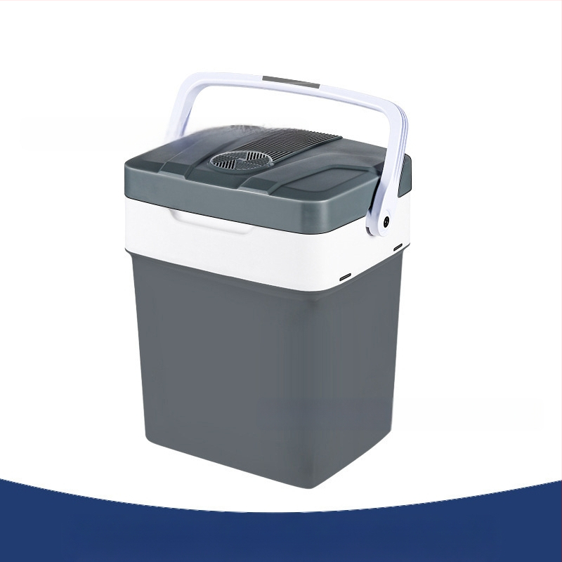 Компактен автомобилен хладилник, универсална съвместимост, обем над 20 л, 48 W, захранване AC 100–240 V / DC 12 V, диапазон на температурата 8–65 °C