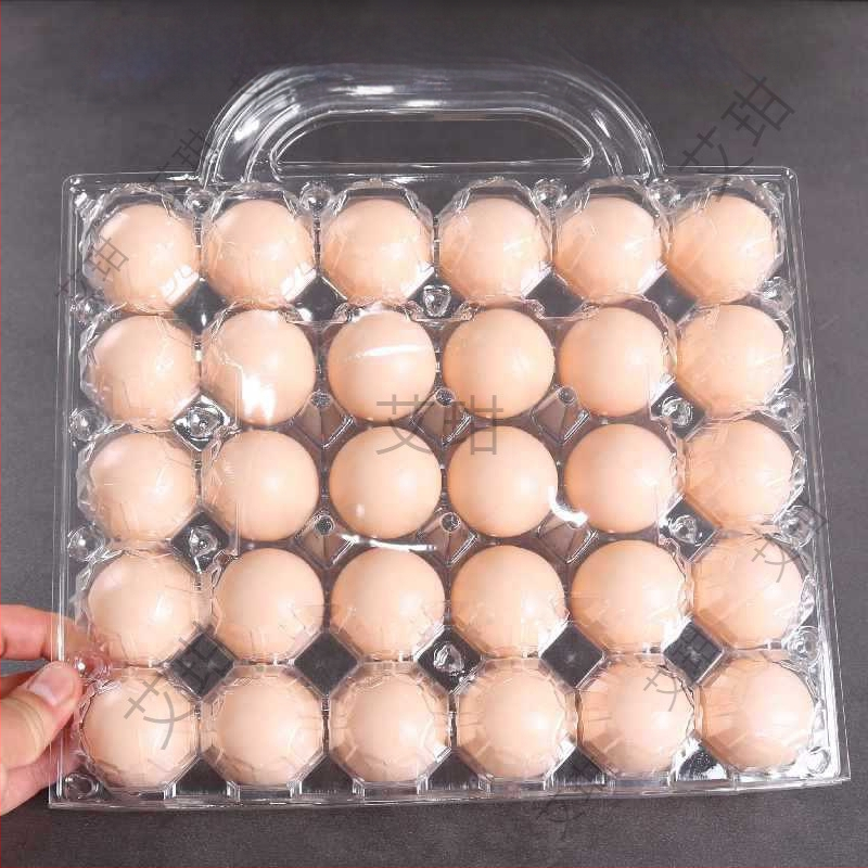 Ръчно преносима пластмасова кутия за яйца с прозрачно блистерно опаковане