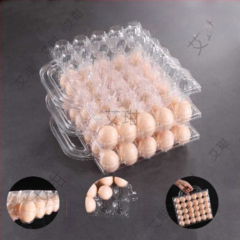 Ръчно преносима пластмасова кутия за яйца с прозрачно блистерно опаковане