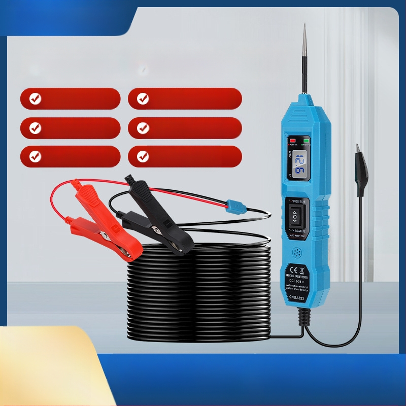Automobilio elektros grandinių defektų detektorius ir elektros grandinių testeris su skaitmeniniu ekranu, DC12V, -20…50°C, CNBJ-823