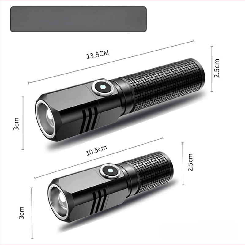 Rankinė LED žibintuvėlis 18W, 200 m veikimo spindulys, aliuminio lydinio korpusas, suderinamas su 16340/18350/18650 baterijomis