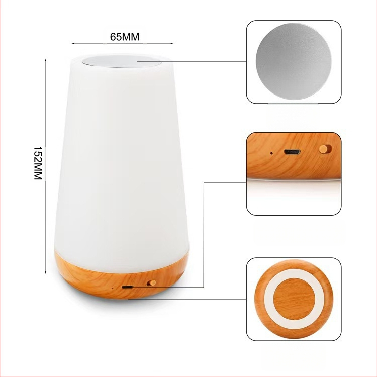 HY-675 Éjszakai lámpa – Műanyag, Modern minimalista stílus az éjjeliszekrényhez, ≤36V feszültség, Testreszabott minták