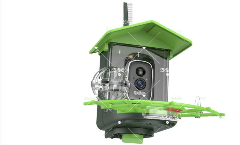 RH-WNQ11 Išmanus vizualus lesyklė paukščiams su AI identifikavimu, valdymas per programėlę, nuimamas, 2,35 kg