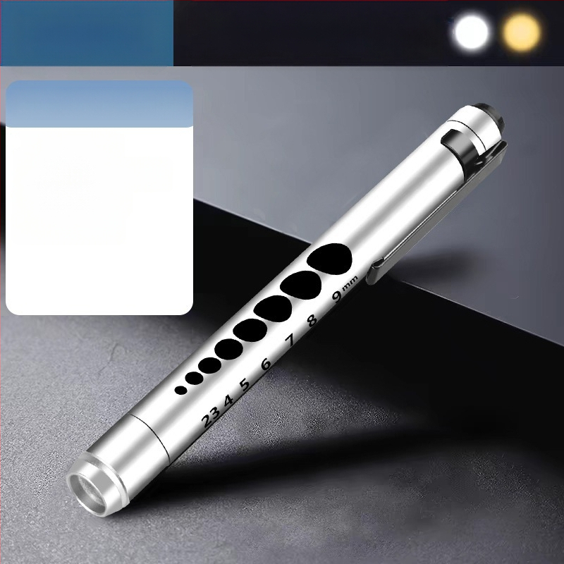 LED rašiklio šviesa SD-26 su USB įkrovimu ir dviejų šviesos šaltinių, aliuminio lydinio korpusas, medicininiam ir odontologijos naudojimui