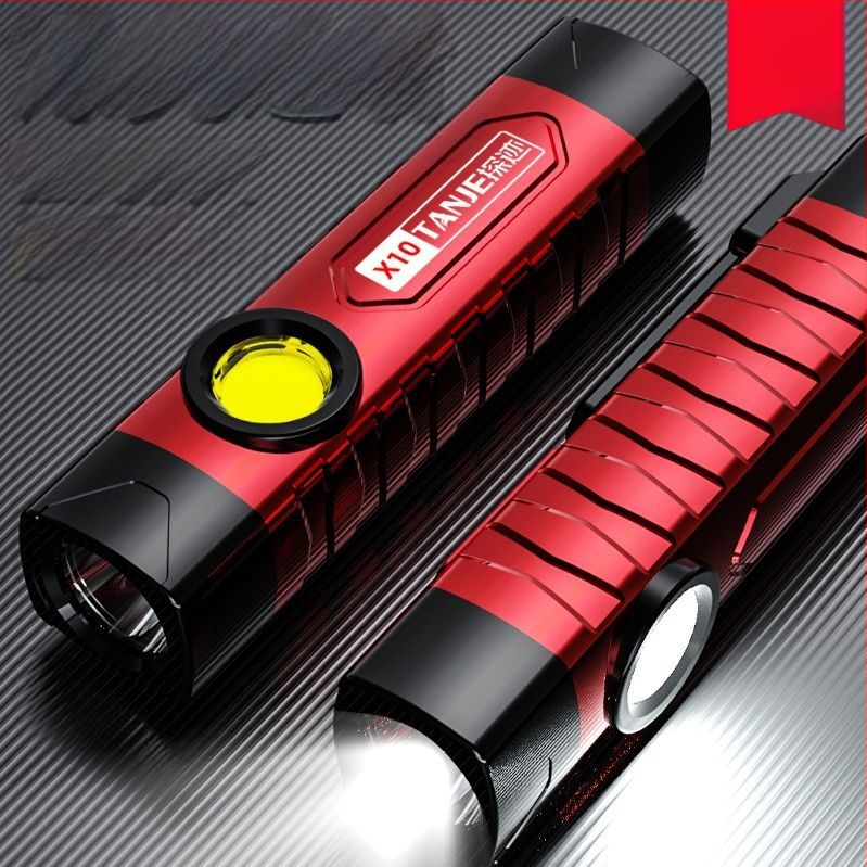 USB презареждащо LED фенерче с крушка + COB, 10W, 2400mAh, обхват 100-200 м, компактно преносимо мултифункционално