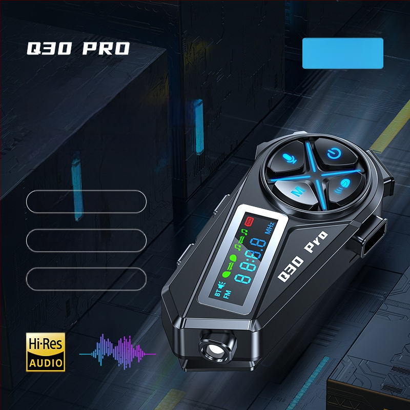 Ασύρματο κράνος Bluetooth για μοτοσικλέτα με ενσωματωμένο ακουστικό, συμβατό με μισό και πλήρες κράνος, αυτονομία 22 ωρών, εμβέλεια 10 μ, ήχος στερεο, Bluetooth 5.4