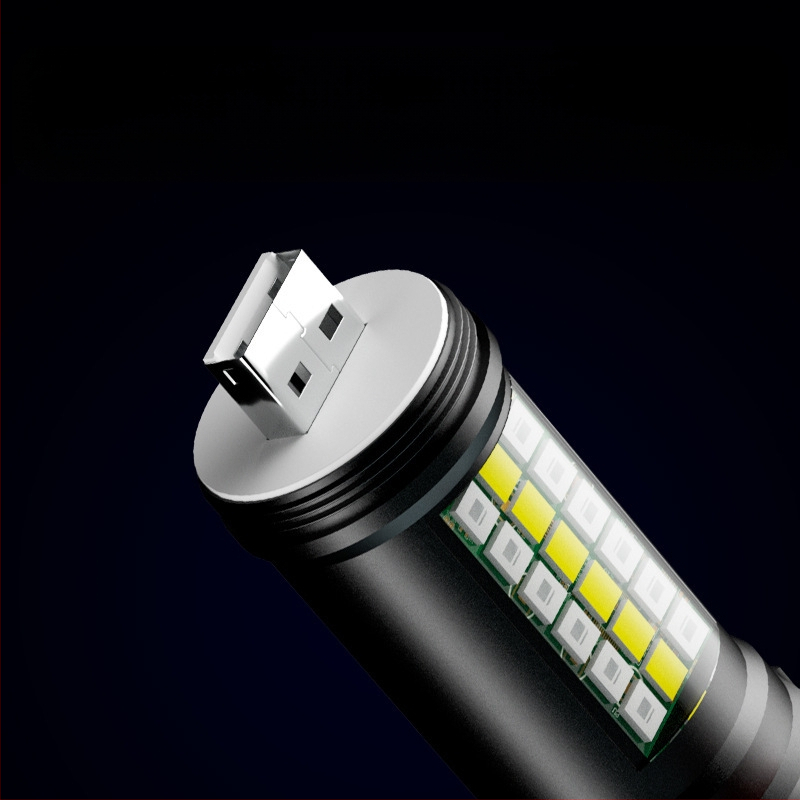 Rankinis LED P60 žibintuvėlis iš aliuminio lydinio, teleskopinis dizainas, USB įkrovimas, šoninis apšvietimas, iki 500 lm, modelis Ym-9102