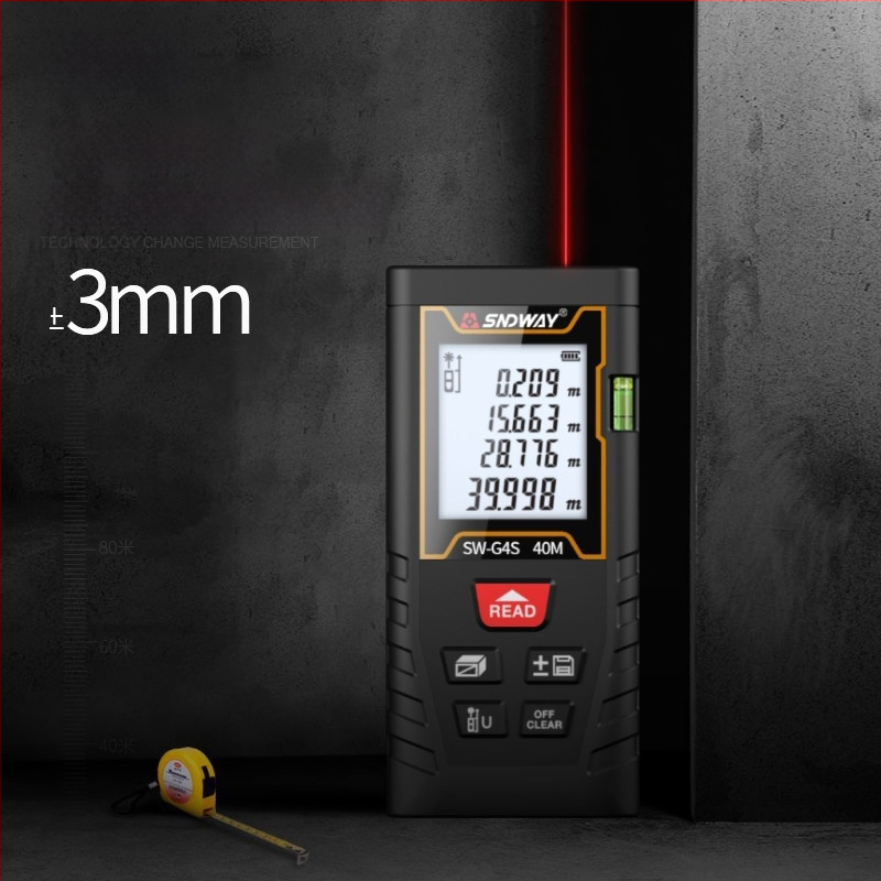 SW-MT4 μετρητής αποστάσεων λέιζερ, φορητός, υπέρυθρη μέτρηση, ηλεκτρονικός χάρακας