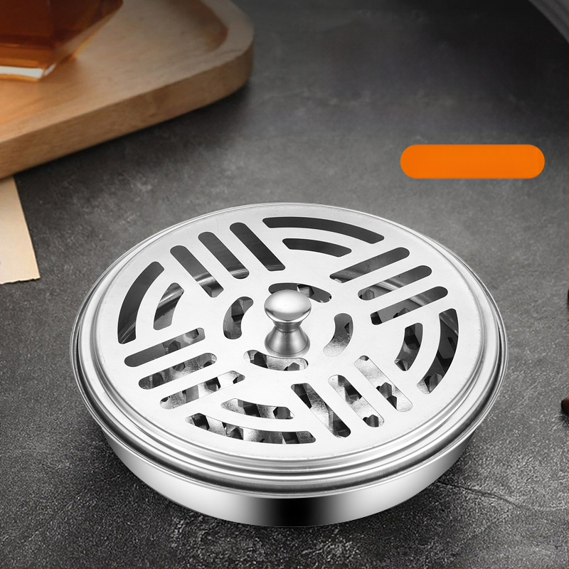 Nerūdijančio plieno dėžutė moskitų spiralėms, vėju atsparus dizainas, daugkartinio naudojimo; logotipo spausdinimas įmanomas