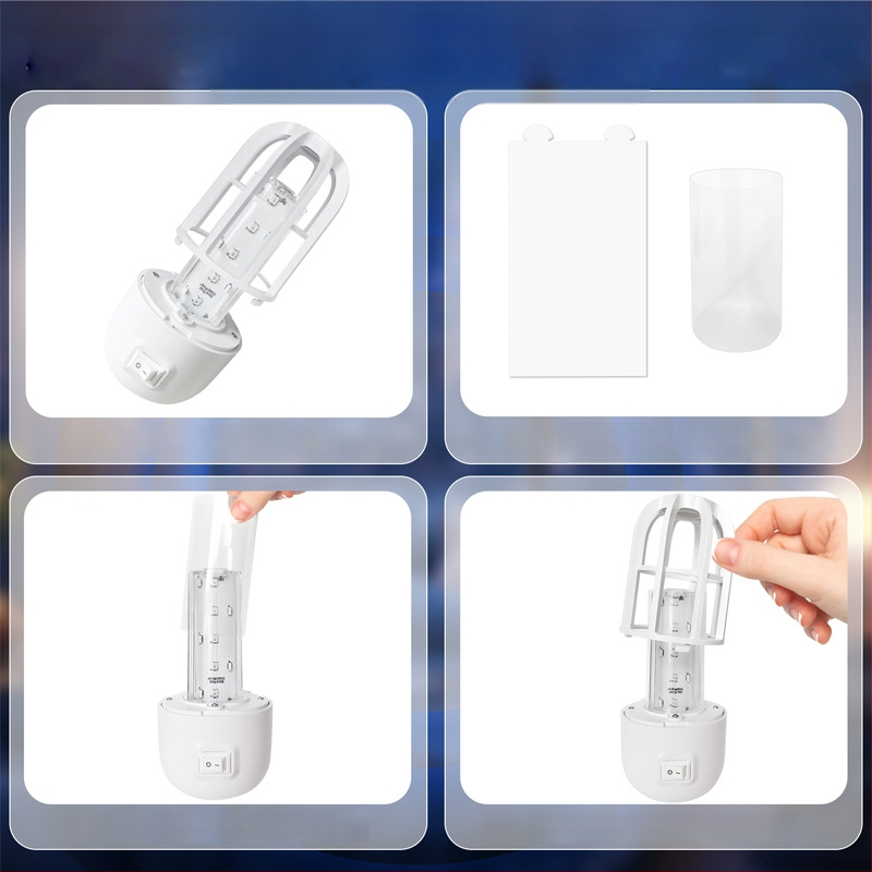 Nešiojama namų uodų naikinimo lemputė su elektriniu šoku, įkraunama, tylus gaudyklė