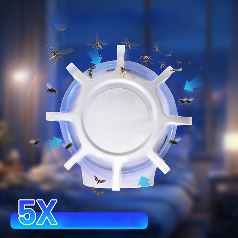 Nešiojama namų uodų naikinimo lemputė su elektriniu šoku, įkraunama, tylus gaudyklė