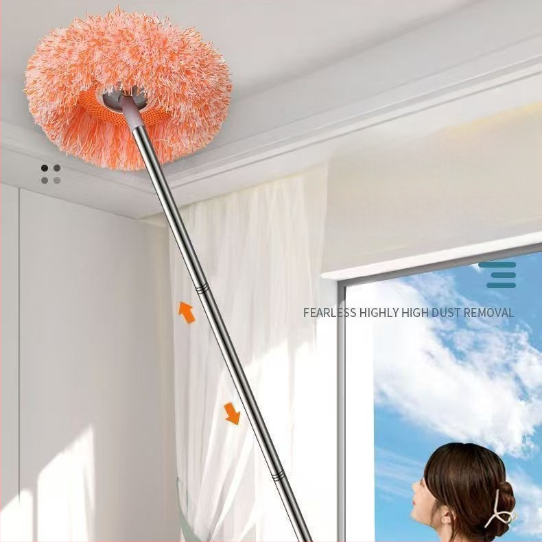 Ηλίανθος επίπεδη σκούπα για στεγνό/υγρό καθάρισμα με κάλυμμα από ύφασμα (Λειτουργική σκούπα, επίπεδη σκούπα, λανσαρίστηκε το 2023, μικτό βάρος 1 kg)