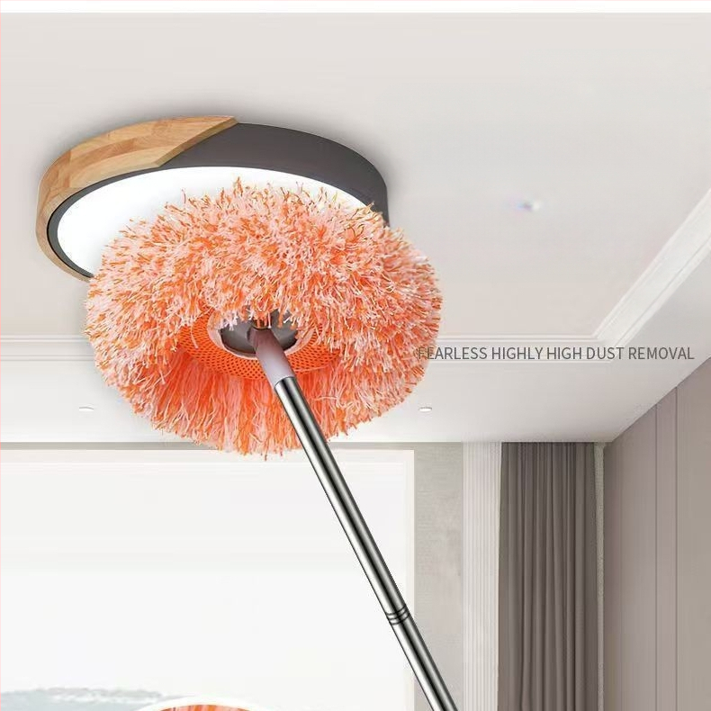 Ηλίανθος επίπεδη σκούπα για στεγνό/υγρό καθάρισμα με κάλυμμα από ύφασμα (Λειτουργική σκούπα, επίπεδη σκούπα, λανσαρίστηκε το 2023, μικτό βάρος 1 kg)