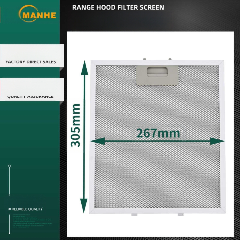 Ištraukiamas filtravimo sistema ventiliacijai – iš nerūdijančio plieno, sulankstomas ir plaunamas filtras su aliuminio tinkleliu, modelis MH-020YW, paviršinis tvirtinimas
