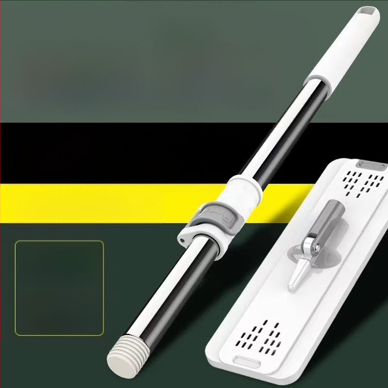 Universali plokščio mop stiebo su itin stora konstrukcija — nerūdijantis plienas, itin plonos pluoštus, vieno pavaros, spaudimas iš visų pusių