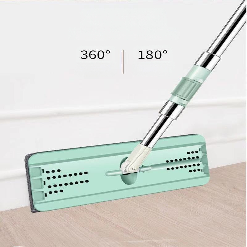 Universali plokščio mop stiebo su itin stora konstrukcija — nerūdijantis plienas, itin plonos pluoštus, vieno pavaros, spaudimas iš visų pusių