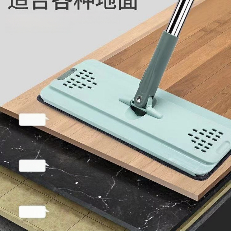 Universali plokščio mop stiebo su itin stora konstrukcija — nerūdijantis plienas, itin plonos pluoštus, vieno pavaros, spaudimas iš visų pusių