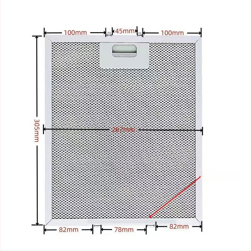 Οικιακός φίλτρο εξάτμισης κουζίνας με πλέγμα από ανοξείδωτο χάλυβα, μοντέλο 001, διαχωριστής λαδιού