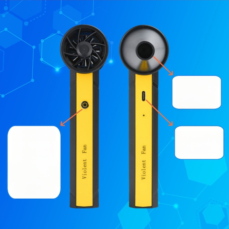 Rankinis turbininis ventiliatorius, mini, ABS, pritaikomas, daugiafunkcis, temperatūros stabilizavimas, telefono aušinimas, kelionėms ir biurui