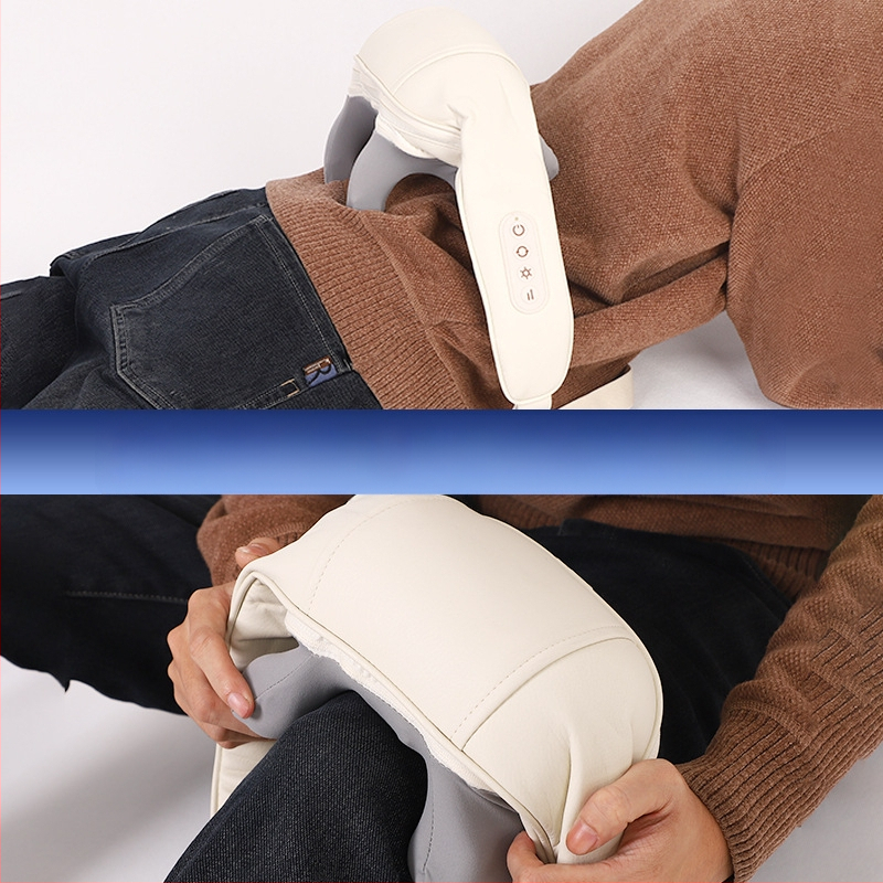 Kaklo ir pečių masažo šalikas su 4 masažo galvutėmis, infraraudonųjų spindulių terapija, įkraunamas, laikmatis