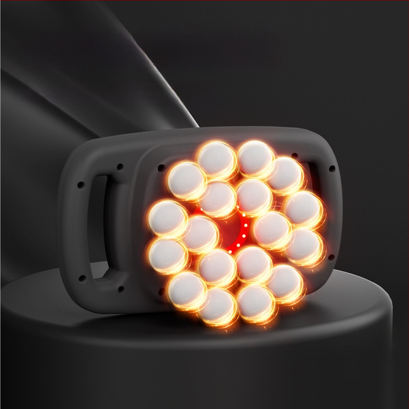 Perkusiju masāžas ierīce ar 6 galvām, 5+ ātrumiem, iekšējā akumulatora 1200–2000 mAh, darba laiks 3–6 h, LCD displejs