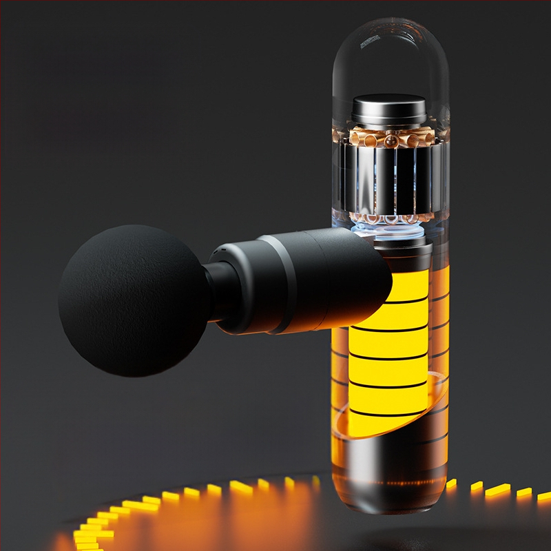 Fascia Gun masažo įrenginys – Viengubas galvos fascijos masažuoklis su vibracija, ABS korpusas, USB įkrovimas, skirtas kaklui, juosmeniui, klubams, pečiams ir rankoms