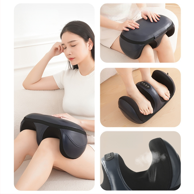 Masajor pentru picioare, design semiacoperit, funcționare automată, încălzire, masaj frământător, temporizator, baterie 2000mAh