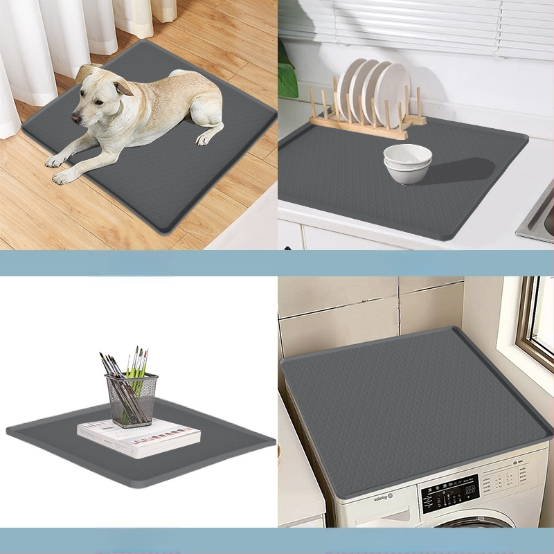 Skalbimo mašinos laikymo kilimėlis – neslidus, judinamas, reguliuojamas; plastikas