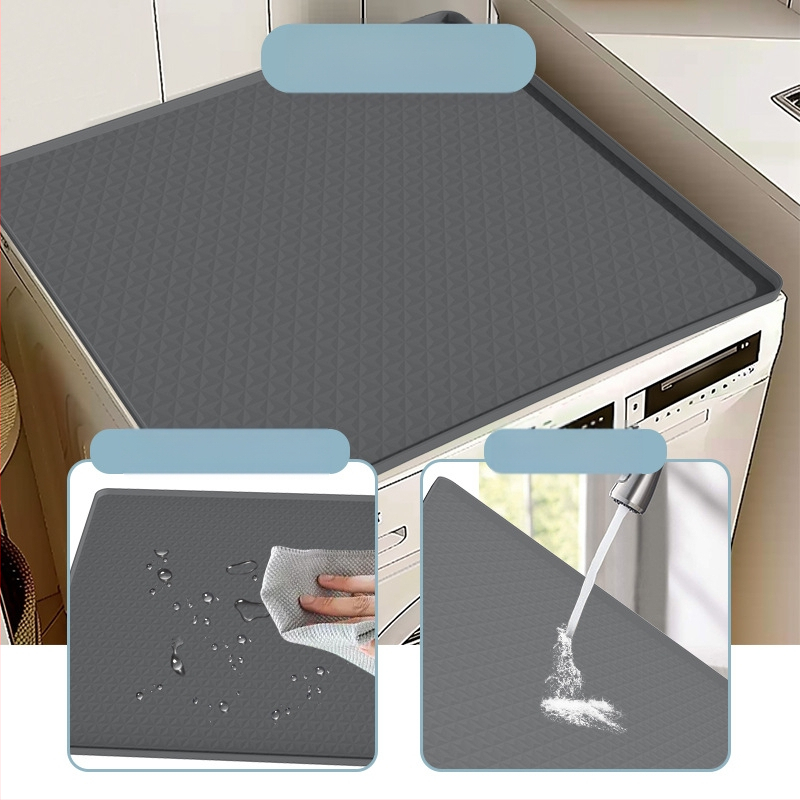 Skalbimo mašinos laikymo kilimėlis – neslidus, judinamas, reguliuojamas; plastikas