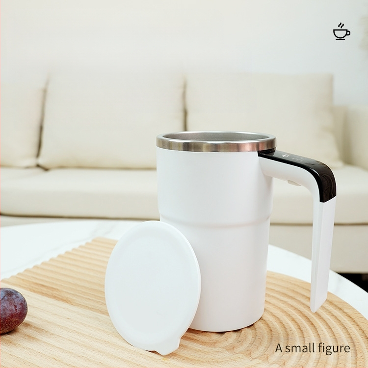 LEC ceașcă de cafea cu afișaj digital al temperaturii, mini amestec electric, reîncărcabilă prin USB, amestecare magnetică automată