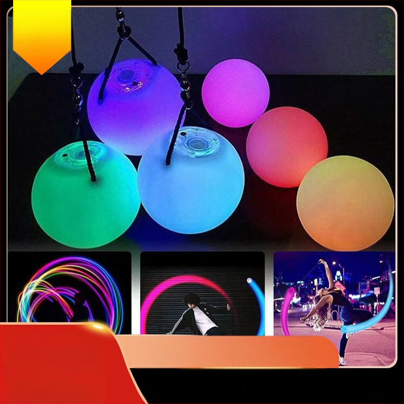 LED светеща топка за cheer реквизит – бутон активиран, PVC, полу ръчно-полу механичен дизайн, Flash топка, отпечатано лого