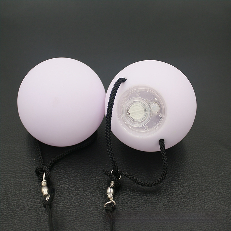 LED светеща топка за cheer реквизит – бутон активиран, PVC, полу ръчно-полу механичен дизайн, Flash топка, отпечатано лого