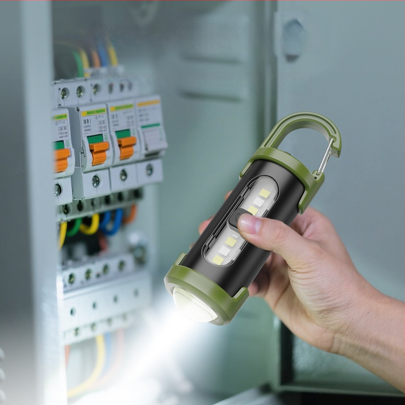 Мултифункционална лампа за ключодържател – LED, презареждаща се вградена литиева батерия, 3W, обхват до 50 м, ултратънка и лека