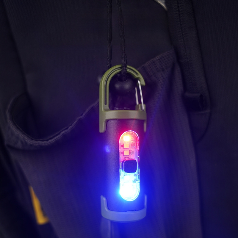 Мултифункционална лампа за ключодържател – LED, презареждаща се вградена литиева батерия, 3W, обхват до 50 м, ултратънка и лека