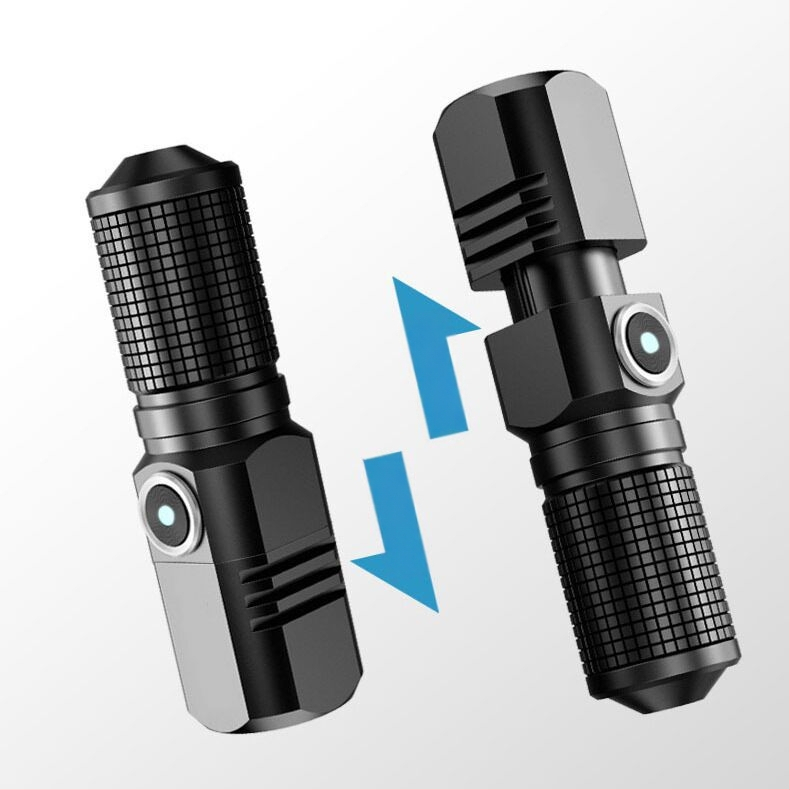 K91 фенер от алуминиева сплав, 5W, 1800mAh, лазерен източник, презареждаем Type-C, обхват 200–500 м