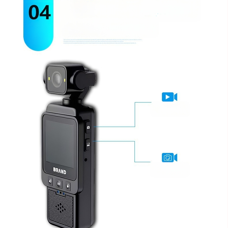 Nešiojamas teisėsaugos įrašo įrenginys su HD lauko belaidė Wi‑Fi kamera ir nugaros klipo dizainu