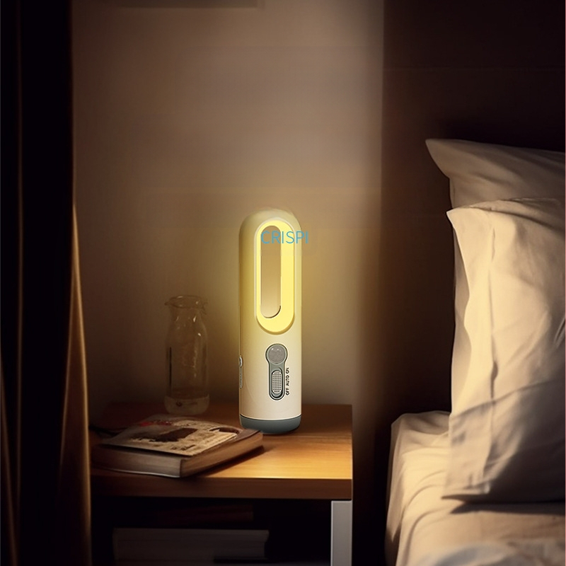 Smile Shark LED нощна лампа с гласово управление и сензор за движение, презареждаща се, 5W, за къмпинг и спалня