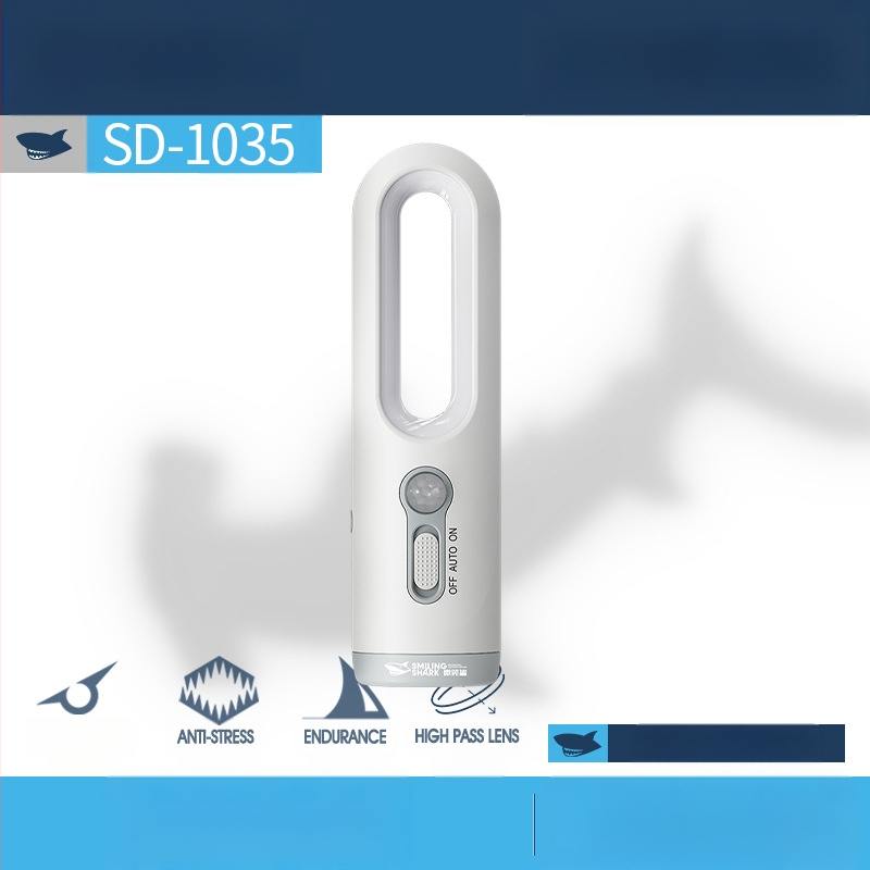 Smile Shark LED нощна лампа с гласово управление и сензор за движение, презареждаща се, 5W, за къмпинг и спалня