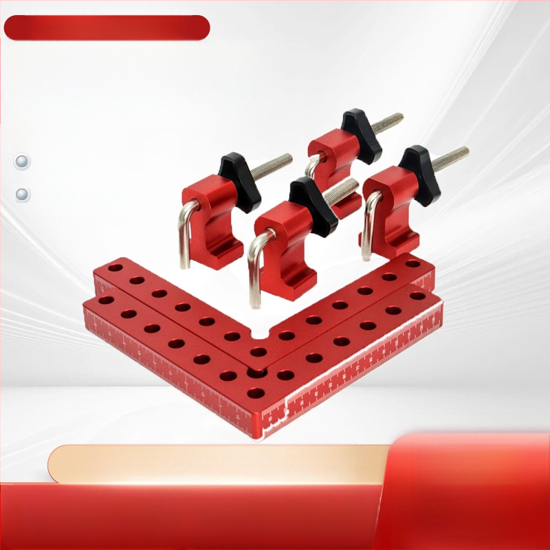 Σφιγκτήρας ξυλουργίας με μπλοκ τοποθέτησης 90°, κατασκευή από κράμα αλουμινίου, συμβατός με προφίλ εξώθησης αλουμινίου, τύπος κλίμακας