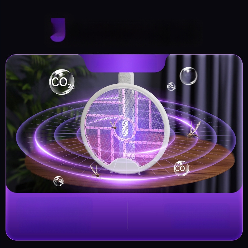 2-in-1 Elektriskais Mušas Atbaidītājs un Lampa, Uzlāde, Noņemama Baterija, Efektīva Platība 61 m²+, Akumulatora Darbības Laiks >12 h