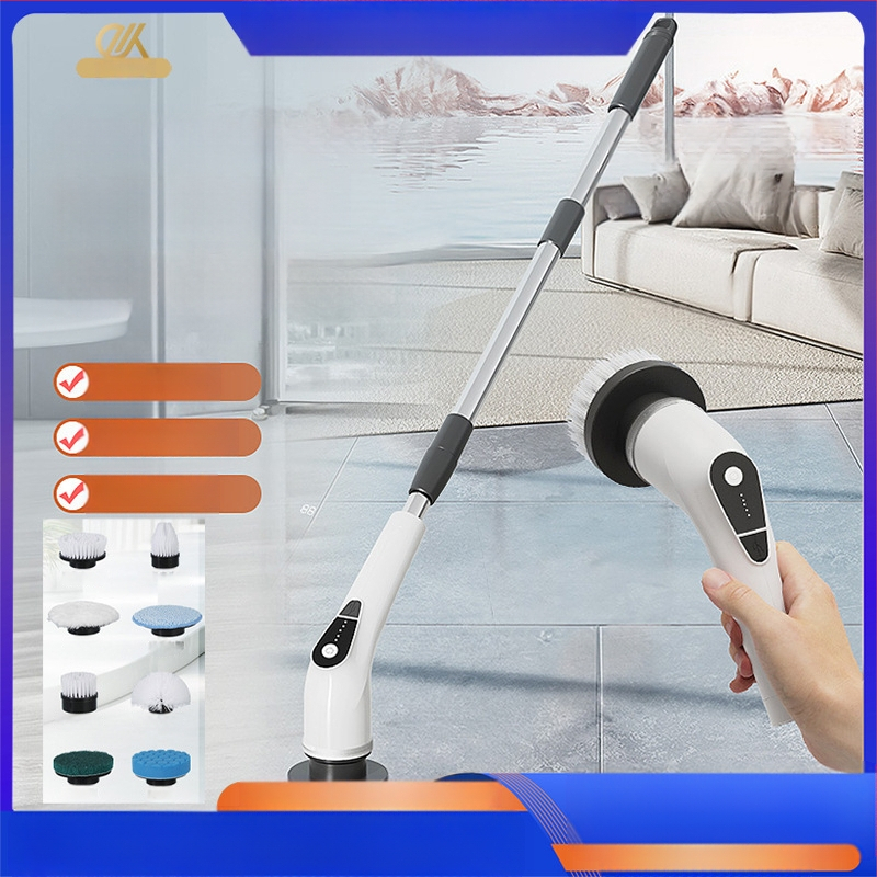 Elektriskā tīrīšanas birste mājai, virtuvei un vannas istabai – divu lietojumu gara un īsa birste, rokas vadāma, uzlādējama, bezvadu un pārnēsājama; modelis 9NI1, jauda 25W, spriegums 5V, frekvence 50Hz