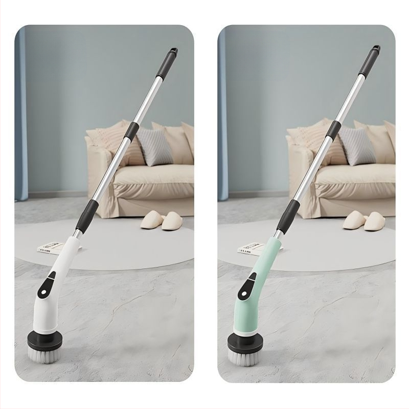 Elektriskā tīrīšanas birste mājai, virtuvei un vannas istabai – divu lietojumu gara un īsa birste, rokas vadāma, uzlādējama, bezvadu un pārnēsājama; modelis 9NI1, jauda 25W, spriegums 5V, frekvence 50Hz