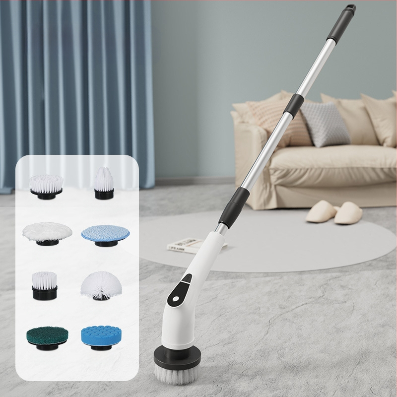 Elektriskā tīrīšanas birste mājai, virtuvei un vannas istabai – divu lietojumu gara un īsa birste, rokas vadāma, uzlādējama, bezvadu un pārnēsājama; modelis 9NI1, jauda 25W, spriegums 5V, frekvence 50Hz