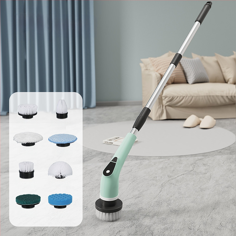 Elektriskā tīrīšanas birste mājai, virtuvei un vannas istabai – divu lietojumu gara un īsa birste, rokas vadāma, uzlādējama, bezvadu un pārnēsājama; modelis 9NI1, jauda 25W, spriegums 5V, frekvence 50Hz