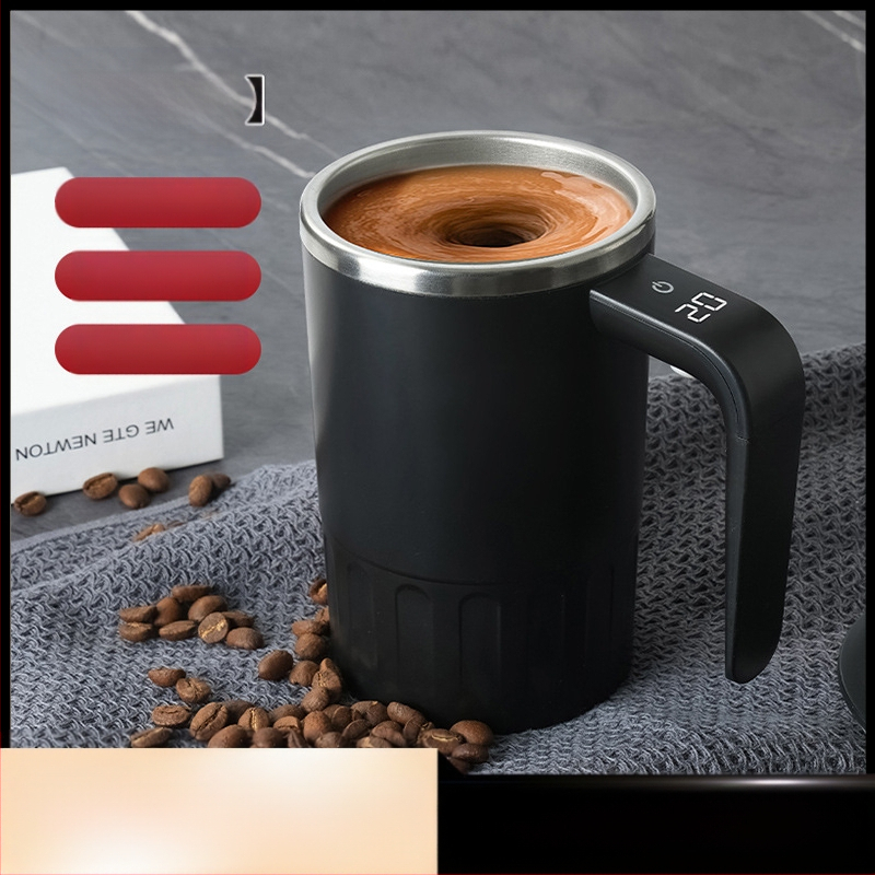 Cană shaker din oțel inoxidabil cu motor electric pentru pudră de proteine — cană de cafea portabilă (320 g, oțel inoxidabil, motor electric, imprimare logo disponibil)