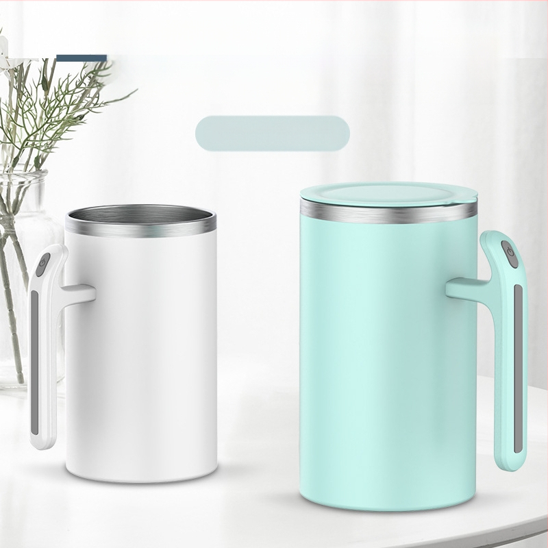 Cană de cafea cu amestec automat și rotire magnetică, oțel inoxidabil 304, 320 g, logo personalizabil