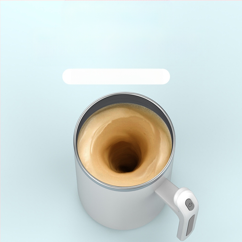 Cană de cafea cu amestec automat și rotire magnetică, oțel inoxidabil 304, 320 g, logo personalizabil