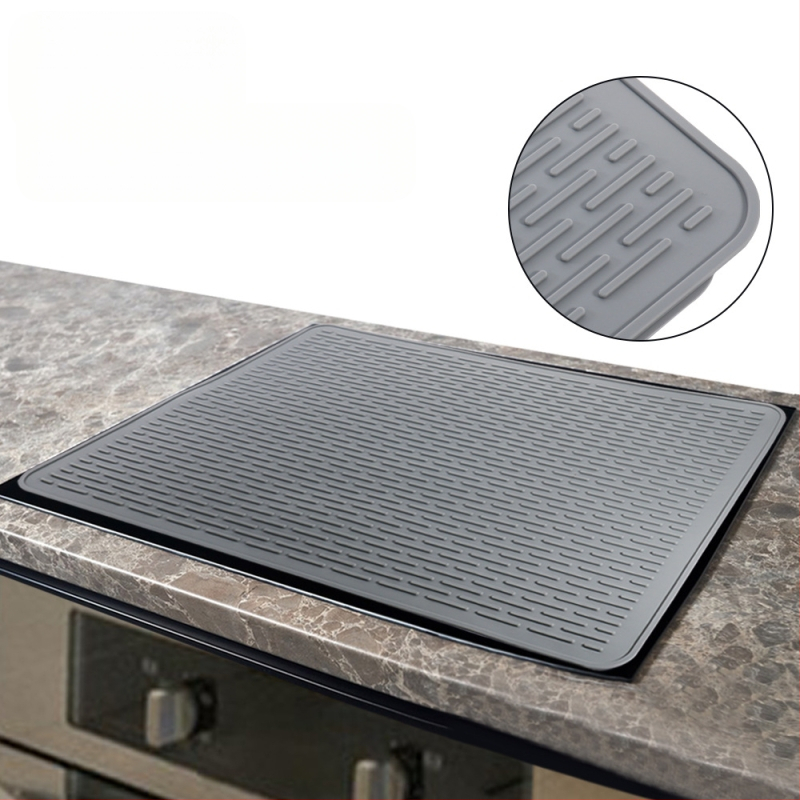 Taimei silikoninė viryklės danga, daugiafunkcinė nusausinimo kilimėlis indukcinėms viryklėms, formos apskritos/kvadratinės/neįprasta, kilmė Dongguan, išleistas 2024 m